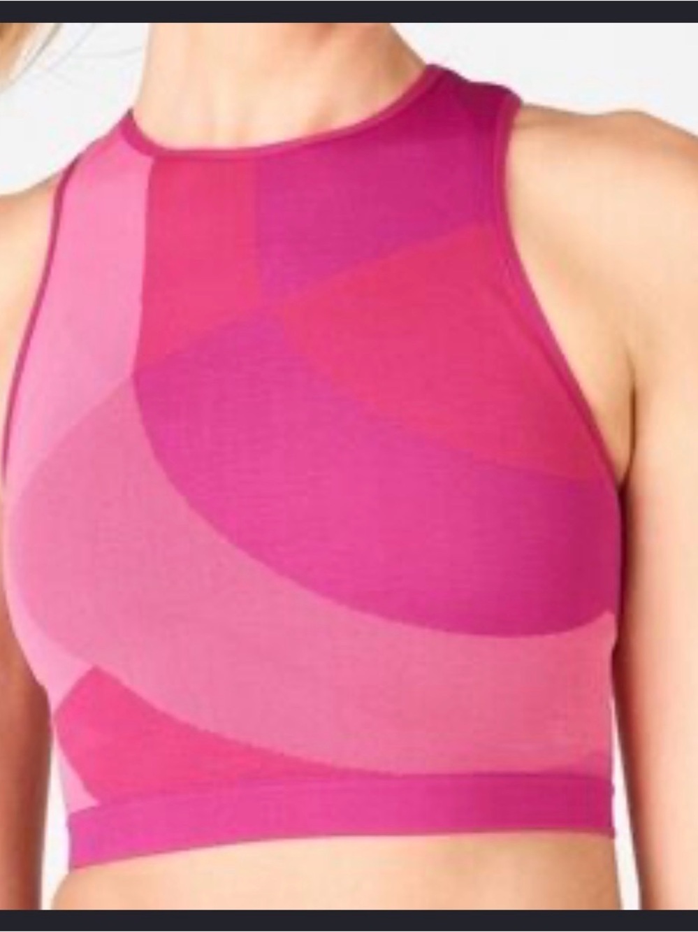 Fabletics Pink Crop Top and sports bra